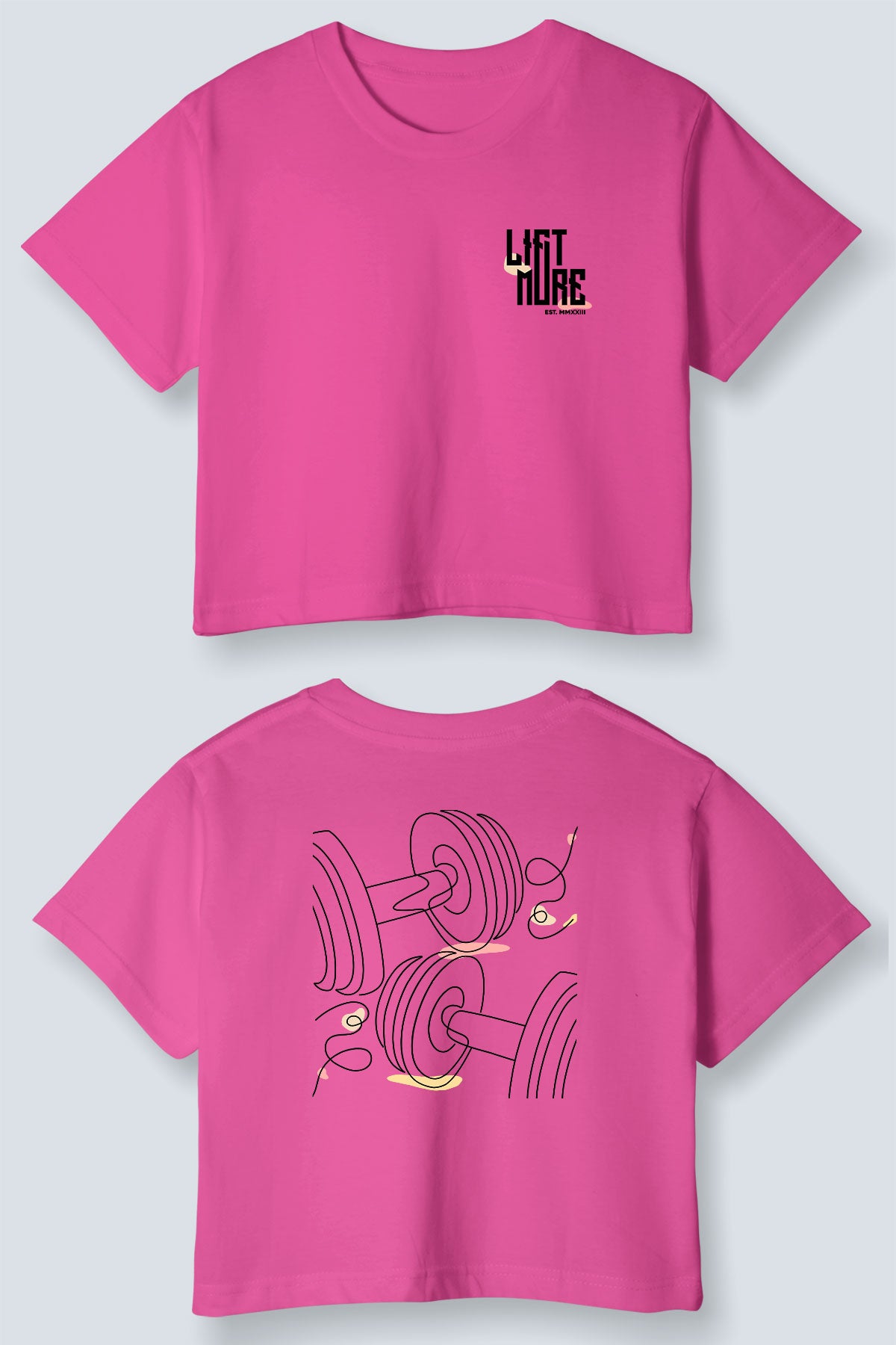 Dumbbells Crop Top Oversized