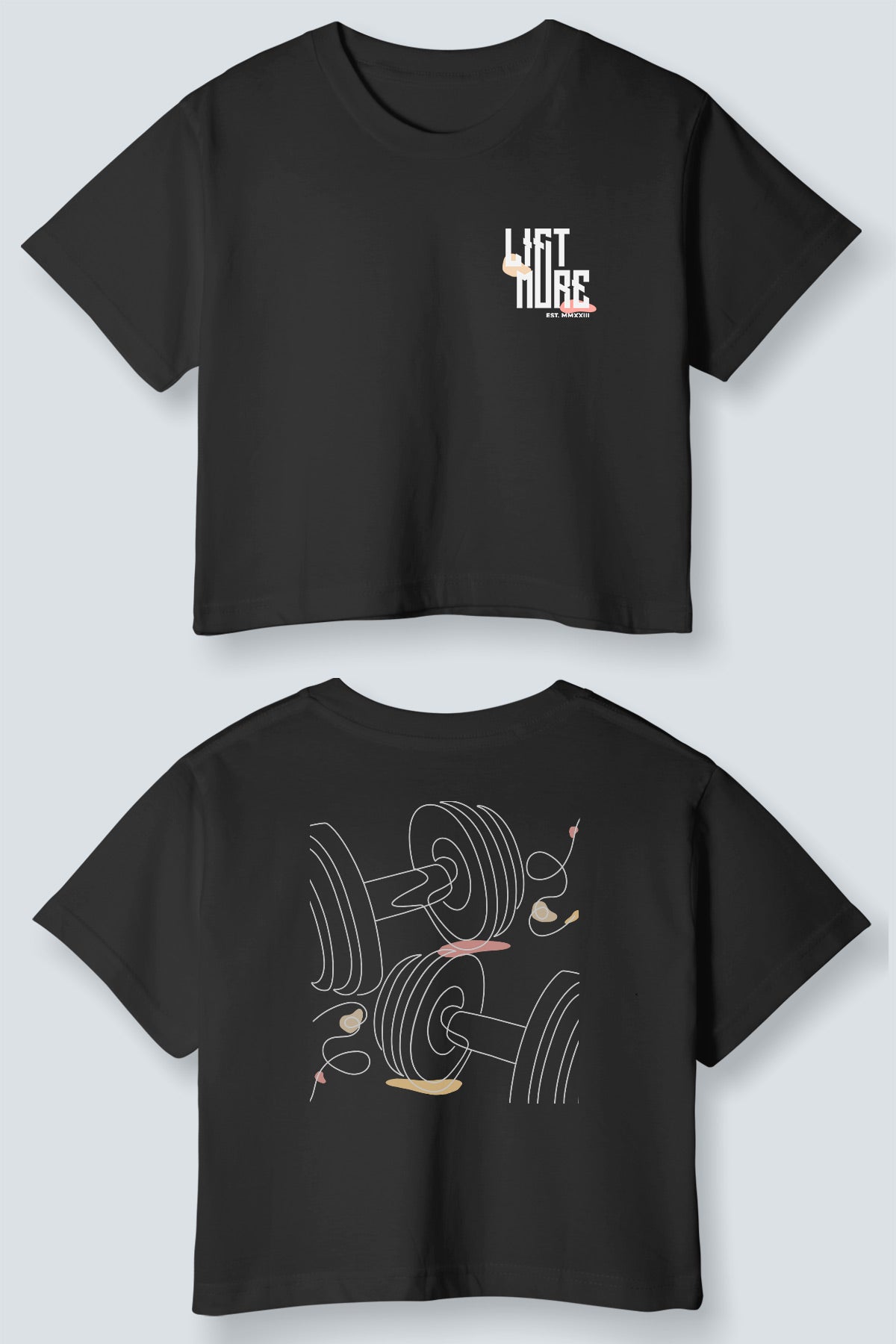 Dumbbells Crop Top Oversized