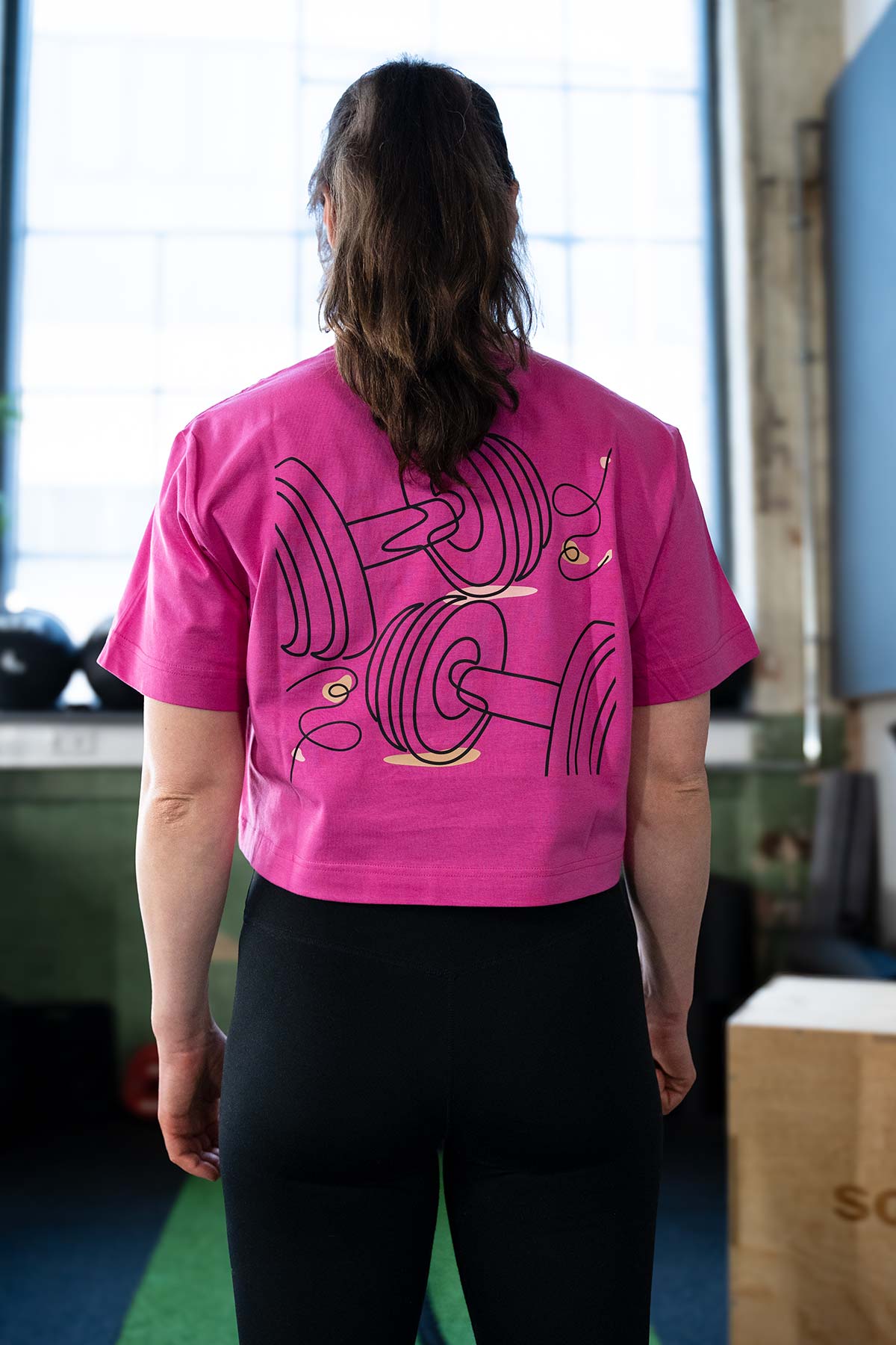 Dumbbells Crop Top Oversized