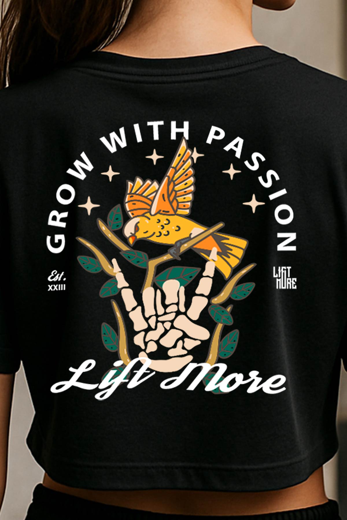 Grow with passion Crop Top Oversized