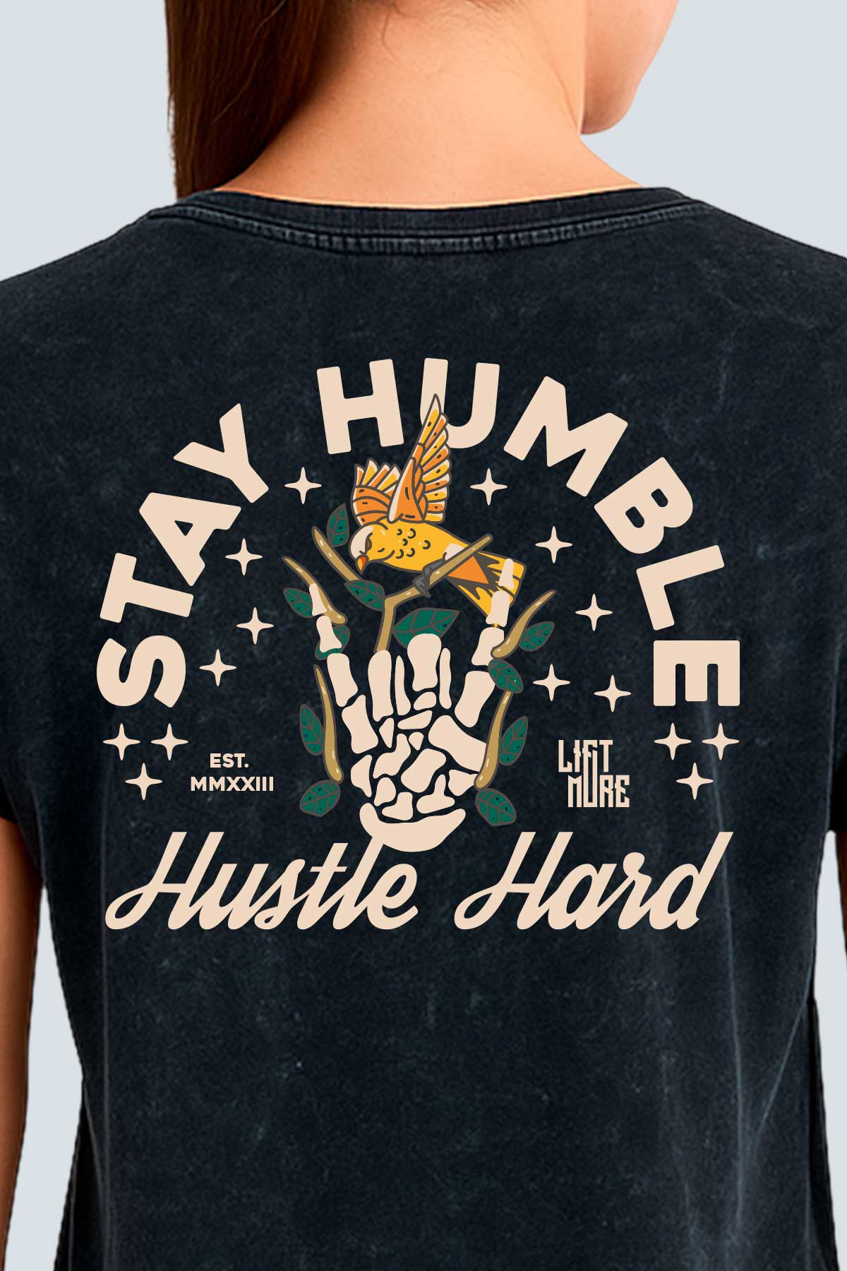 Hustle Acid Wash Tee