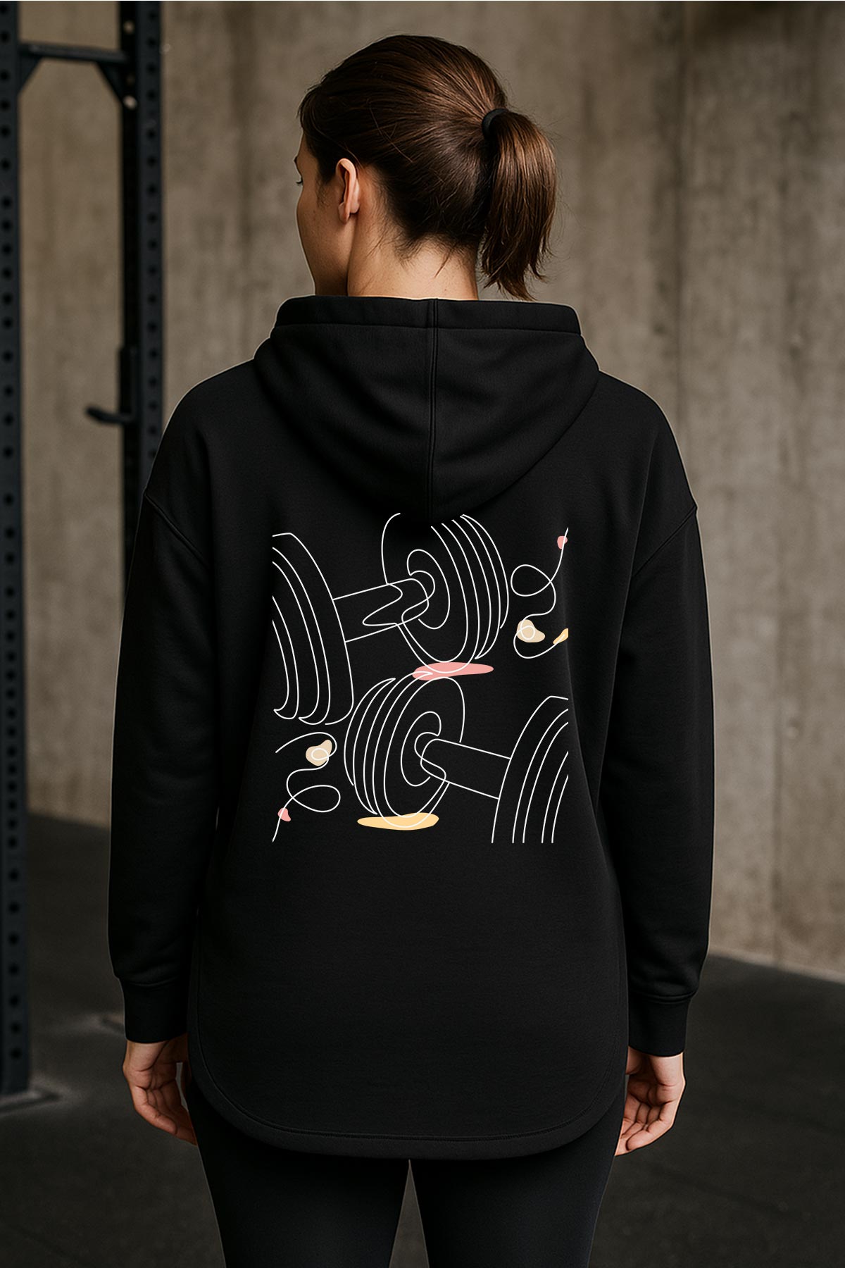 Dumbbells Lady Hoodie