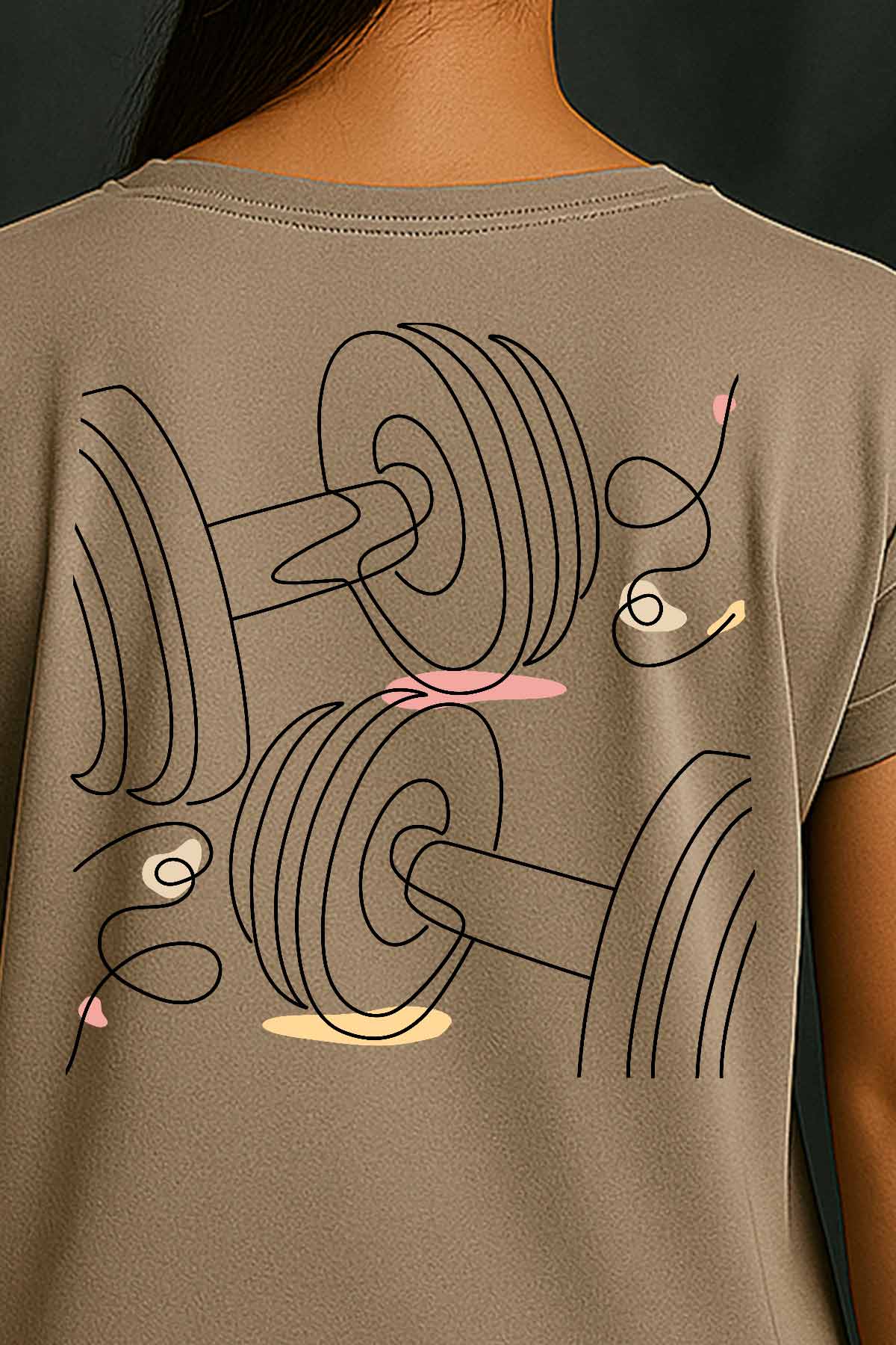 Dumbbells Acid Wash Tee