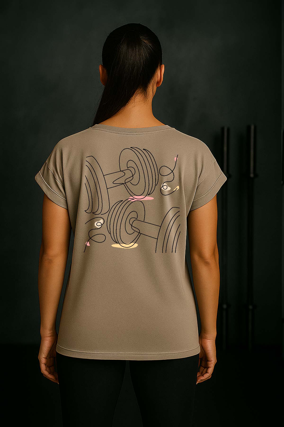 Dumbbells Acid Wash Tee