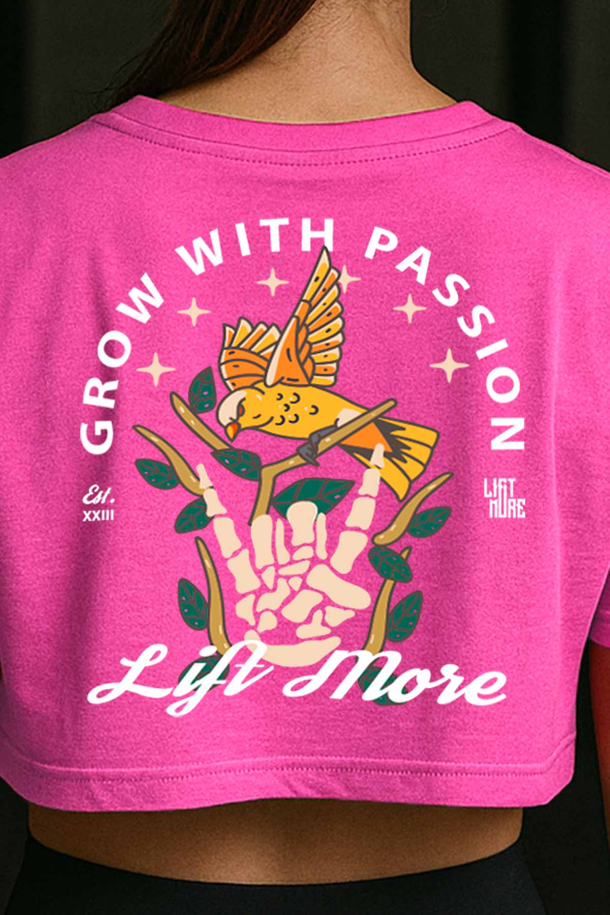Grow with passion Crop Top Oversized