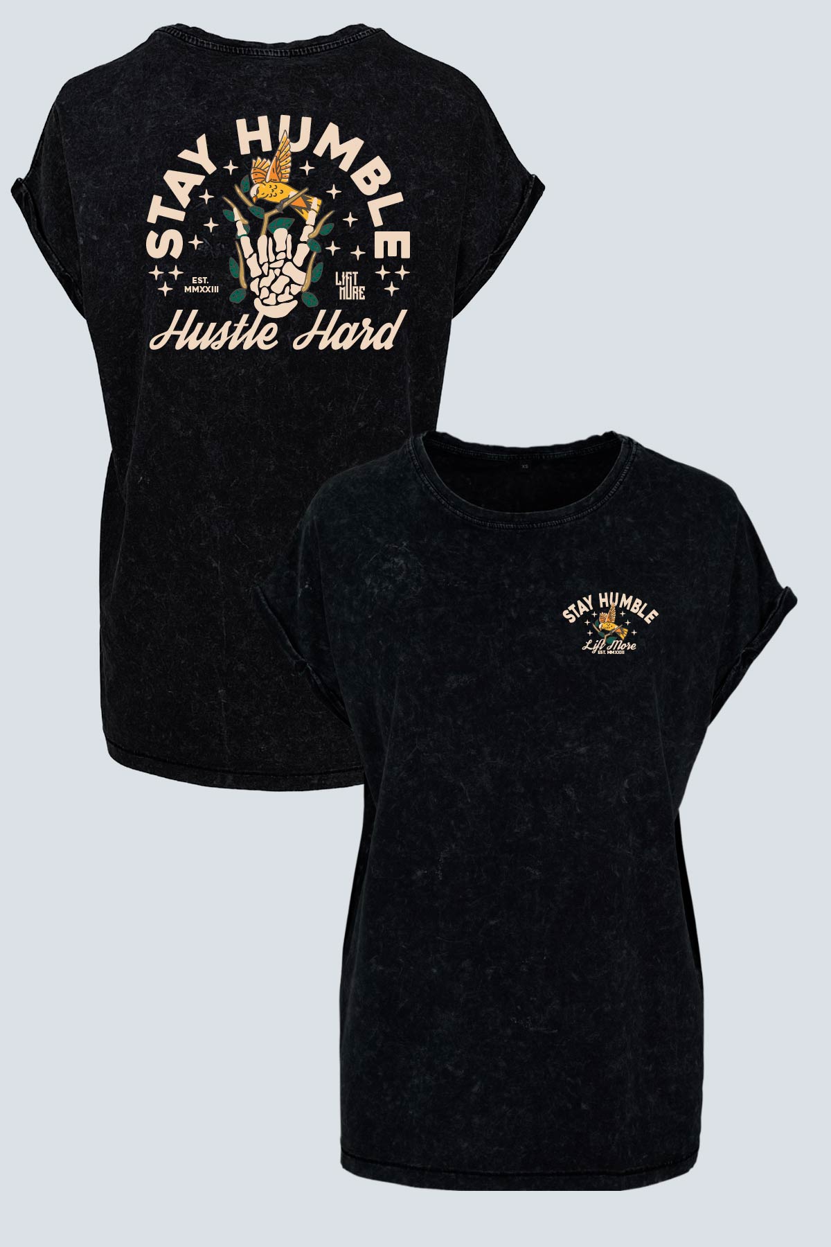 Hustle Acid Wash Tee